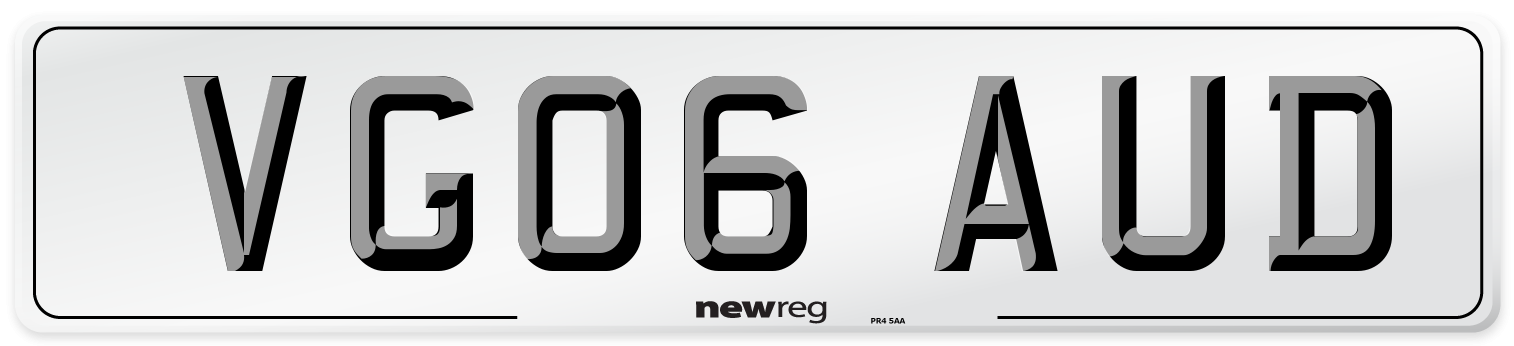 VG06 AUD Number Plate from New Reg